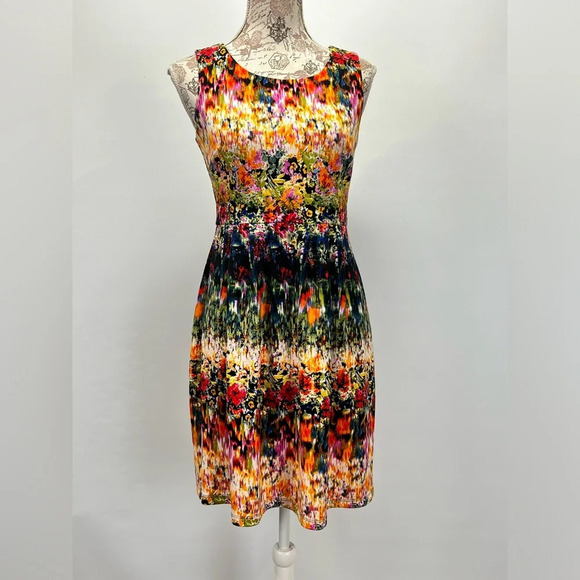 **LAST CHANCE** CYNTHIA ROWLEY Abstract‎ print sleeveless dress size 4. - Picture 5 of 12
